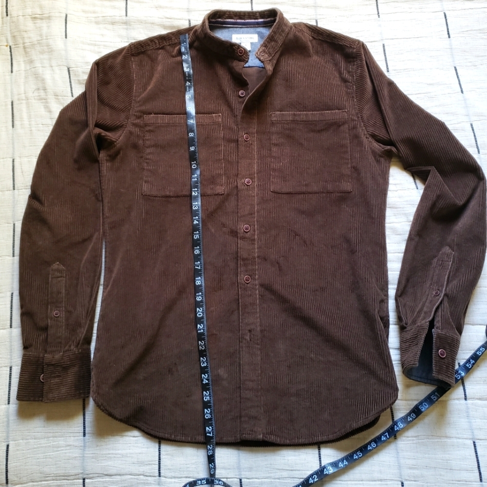 Corduroy button up shirt medium sun and stone